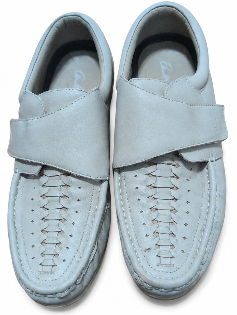 Arnold Palmer Women’s Comfort Shoes Size 11W Gray Woven Hook & Loop Loafers